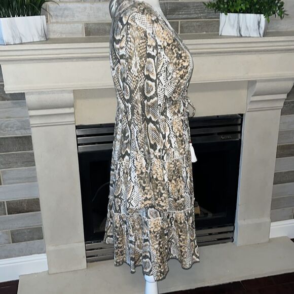 Blue Island Beach Snake Skin Print Cover-Up Size S - Picture 5 of 11